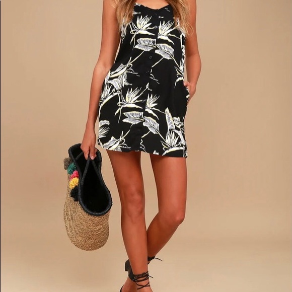 Obey Jones Black Print Shift Dress - Picture 3 of 4